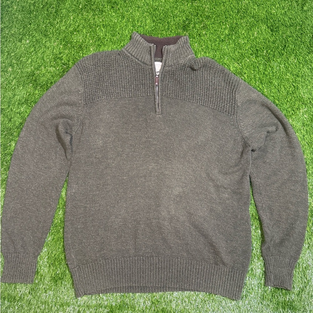 Field & Stream Men's Dark Green Zip-Up Sweater